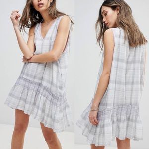 NWT Free People Plaid Mini Dress size large